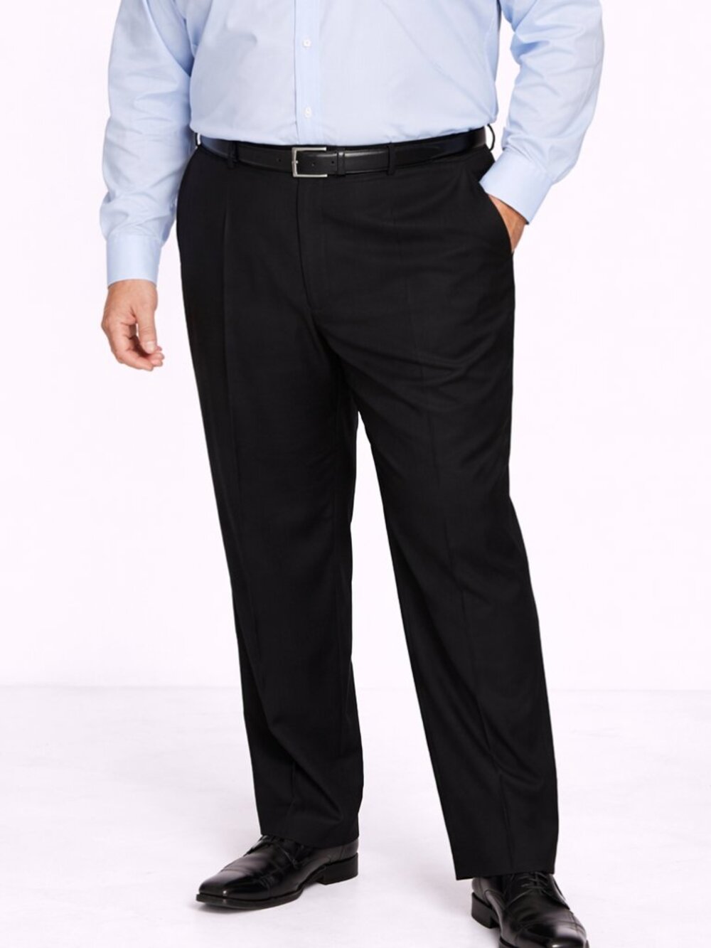 Big and Tall Size 52 mens dress black pants "Classic Fit Premium No Iron Khaki"